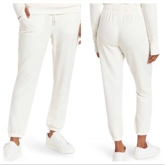 90 Degrees by Reflex Terry Brushed Joggers in Gardinia XL - Picture 1 of 11